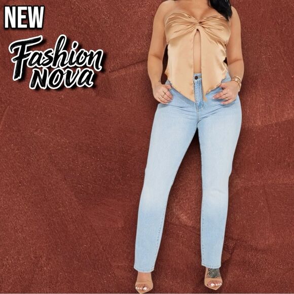 New Fashion nova When The Party's Over Satin Tube Top - Taupe - Medium - Picture 2 of 9